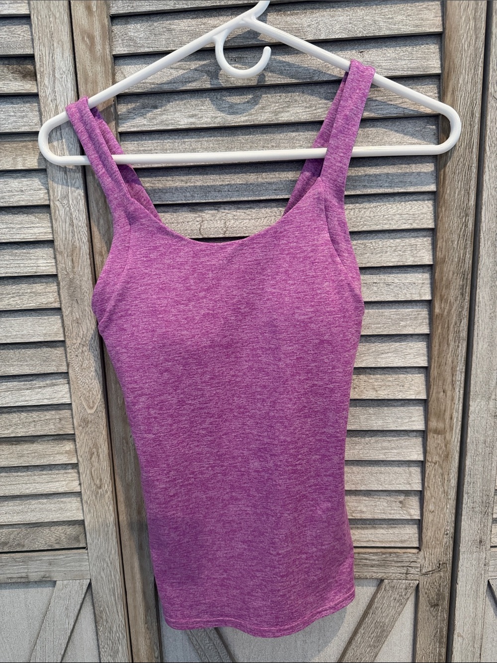 ALO Yoga Heathered Pink Purple Shade Scoop Tank Top Size XS